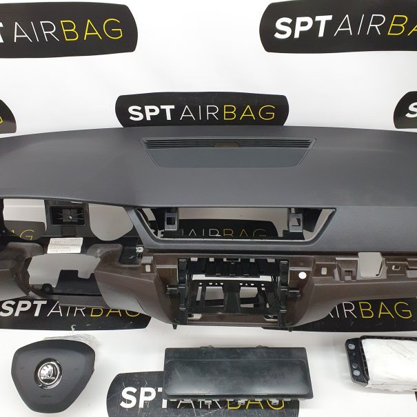 SUPERB III 3 DASHBOARD AIRBAG KIT SEAT BELTS...