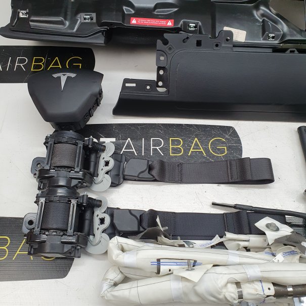 TESLA MODEL 3 CONSOLE DASHBOARD AIRBAG SEATBELT...