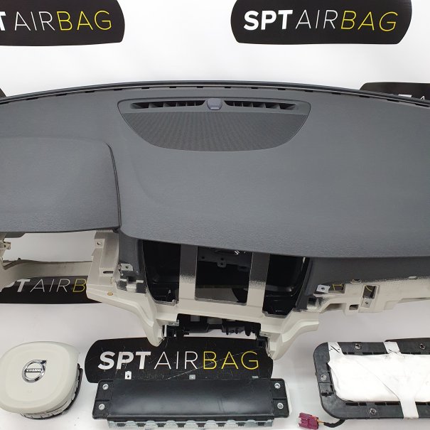 V90 CONSOLE DASHBOARD AIRBAG SET VEILIGHEIDSRIEMEN