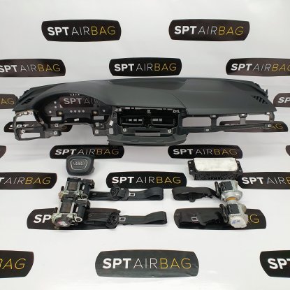 A5 8W DASHBOARD AIRBAG KIT SET BELTS