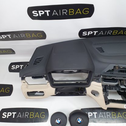 X1 F48 KONSOLA DESKA ROZDZIELCZA AIRBAG PODUSZKI PASY 2