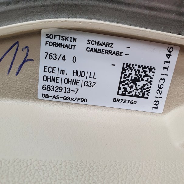 G32 CRUSCOTTO AIRBAG SET CINTURE DI SICUREZZA...