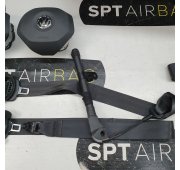 CADDY 2K7 ARMATURENBRETT AIRBAG KIT SICHERHEITSGURTE GURTSTRAFFER