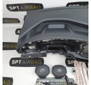 CADDY 2K7 DASHBOARD AIRBAG KIT SET BELTS SEATBELTS PRETENSIONER CURTAINS AIR