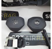 CADDY 2K7 ARMATURENBRETT AIRBAG KIT SICHERHEITSGURTE GURTSTRAFFER LUFTSCHLEIER