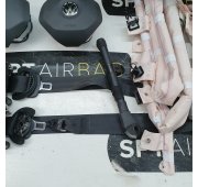 CADDY 2K7 SALPICADERO TABLERO DE INSTRUMENTOS AIRBAG CONJUNTO CINTURONES DE SEGURIDAD PRETENSOR DEL CINTURÓN DE SEGURIDAD