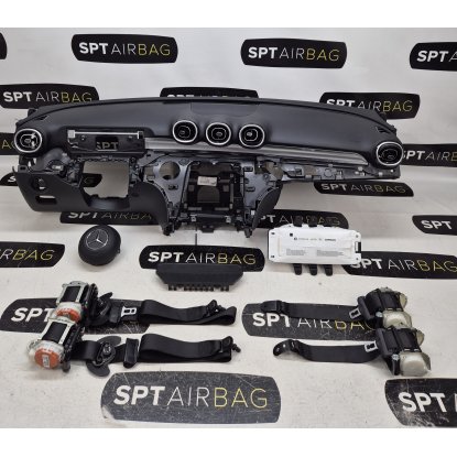 MERCEDES W206 GUMA LIMUZYNA DASHBOARD AIRBAG SET VEILIGHEIDSRIEMEN