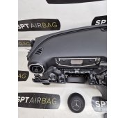 MERCEDES W206 GUMA SALPICADERO TABLERO DE INSTRUMENTOS AIRBAG CONJUNTO CINTURONES DE SEGURIDAD