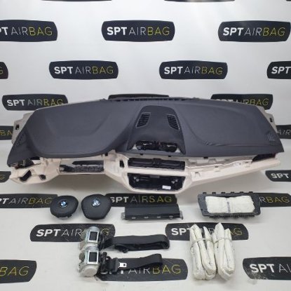 BMW G30 G31 ELEFEN KONSOLA DESKA ROZDZIELCZA AIRBAG PODUSZKI PASY KURTYNY