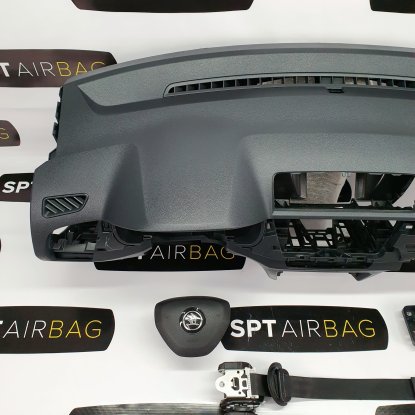FABIA 3 LIFT KONSOLA DESKA ROZDZIELCZA AIRBAG PODUSZKI PASY 2