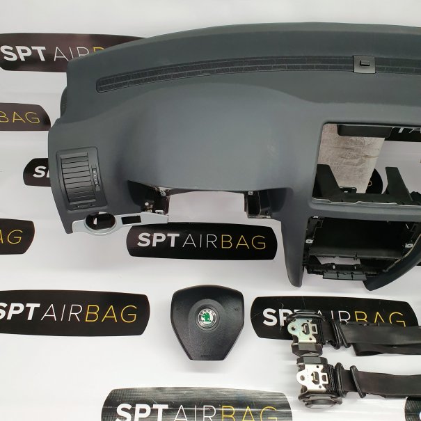 OCTAVIA 2 VRS DASHBOARD AIRBAG SET REEKS GORDELS
