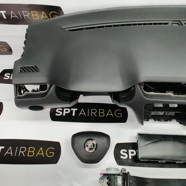 OCTAVIA 3 DASHBOARD AIRBAG SET REEKS GORDELS