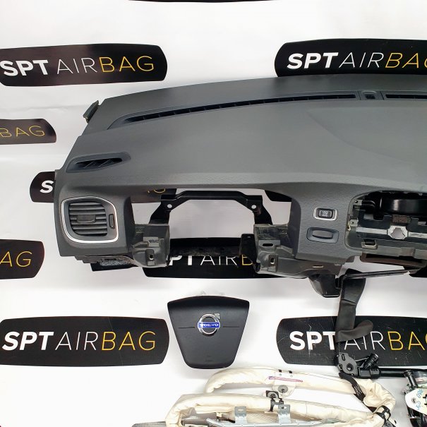 V60 DASHBOARD AIRBAG SET REEKS ZITBANDEN...