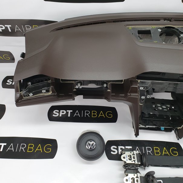 PASSAT B8 DASHBOARD BRUINE AIRBAG SET REEKS...
