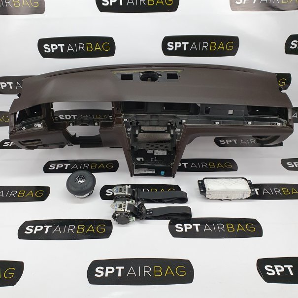 PASSAT B8 CRUSCOTTO MARRONE AIRBAG SET CINTURE DI SICUREZZA
