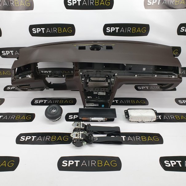 PASSAT B8 CRUSCOTTO MARRONE AIRBAG SET CINTURE DI SICUREZZA