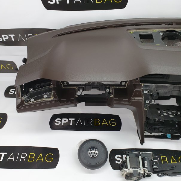 PASSAT B8 DASHBOARD BRUINE AIRBAG SET REEKS...