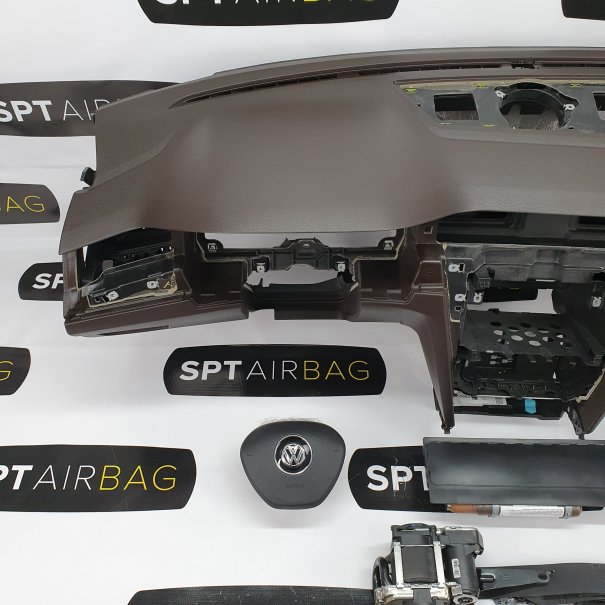 PASSAT B8 TABLEAU DE BORD MARRON AIRBAG...