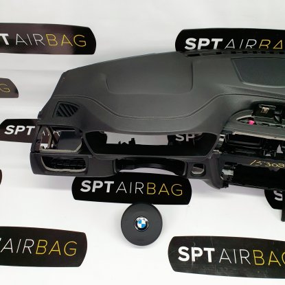 F32 F33 F36 FACELIFT ARMATURENBRETT NAHTGRAU AIRBAG KIT 2