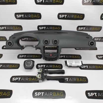 A3 8P DASHBOARD AIRBAG KIT SET BELTS