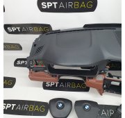 F10 F11 ZIMTBRAU CRUSCOTTO AIRBAG SET PRETENSIONATORI