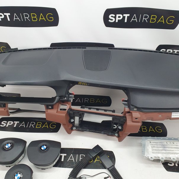 F10 F11 ZIMTBRAU CRUSCOTTO AIRBAG SET...