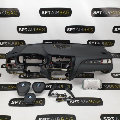 X3 F25 ARMATURENBRETT AIRBAG KIT GURTSTRAFFERN