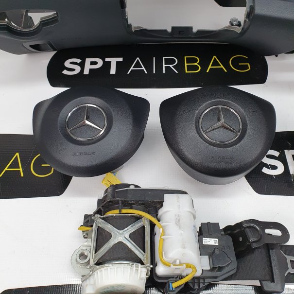 KLASA E W213 CRUSCOTTO AIRBAG SET CINTURE DI...