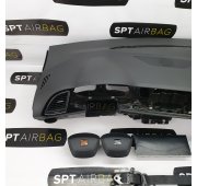 LEON III 3 DASHBOARD AIRBAG KIT SEAT BELTS SMALL