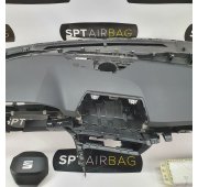 LEON IV 4 DASHBOARD AIRBAG KIT SEAT BELTS SMALL