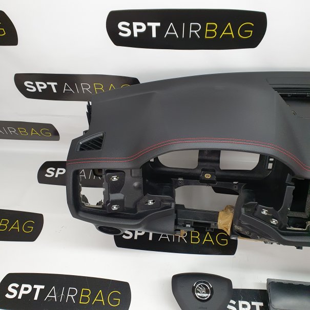 KODIAQ VRS DASHBOARD WITH RED THREAD AIRBAG KIT...