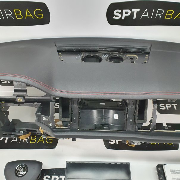 KODIAQ VRS DASHBOARD WITH RED THREAD AIRBAG KIT...