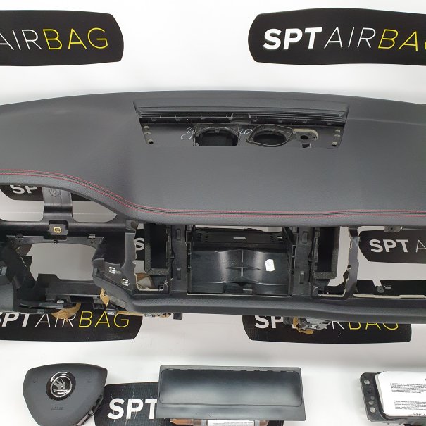 KODIAQ VRS DASHBOARD WITH RED THREAD AIRBAG KIT...