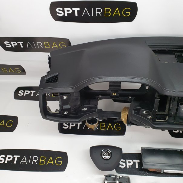 KODIAQ VRS DASHBOARD WITH GREY THREAD AIRBAG...