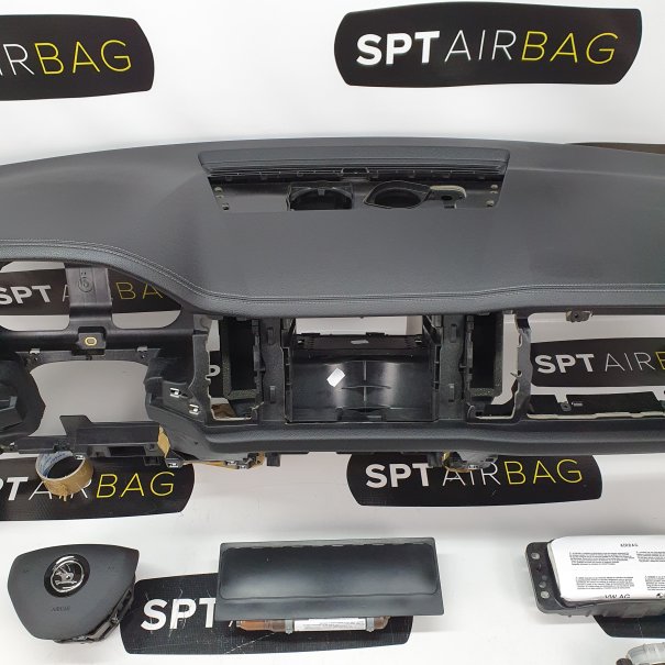 KODIAQ VRS DASHBOARD WITH GREY THREAD AIRBAG...