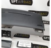 OCTAVIA III 3 DASHBOARD GRAY BOTTOM AIRBAG KIT SEAT SMALL BELTS