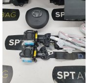 YARIS III 3 CONSOLA DASHBOARD AIRBAG KIT SET BELTS CURTAINS