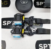 YARIS III 3 LIFT CONSOLA SALPICADERO TABLERO DE INSTRUMENTOS AIRBAG CONJUNTO CINTURONES DE SEGURIDAD