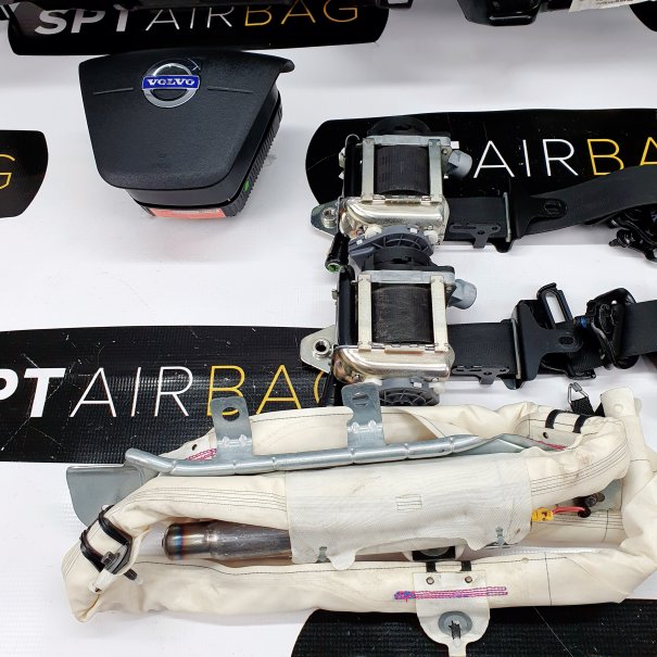 V60 CONSOLA DASHBOARD AIRBAG KIT SET BELTS...