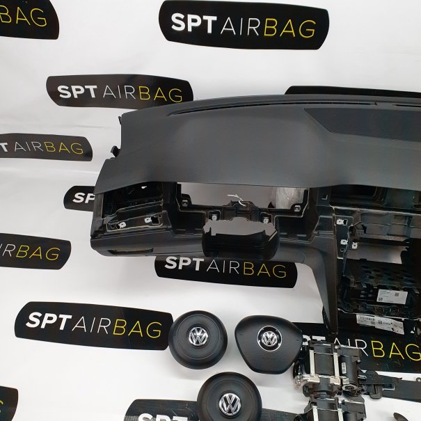 VW PASSAT B8 CRUSCOTTO AIRBAG SET CINTURE DI...