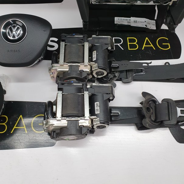 VW PASSAT B8 CRUSCOTTO AIRBAG SET CINTURE DI...