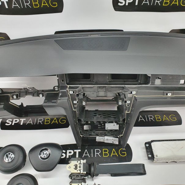 VW PASSAT B8 CRUSCOTTO AIRBAG SET CINTURE DI...