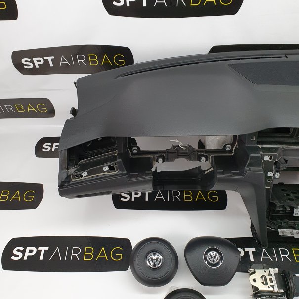 VW PASSAT B8 CRUSCOTTO AIRBAG SET CINTURE DI...