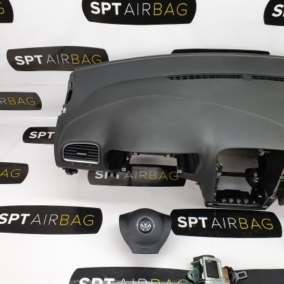 GOLF VI 6 KOMBI DASHBOARD AIRBAG KIT SET BELTS 2